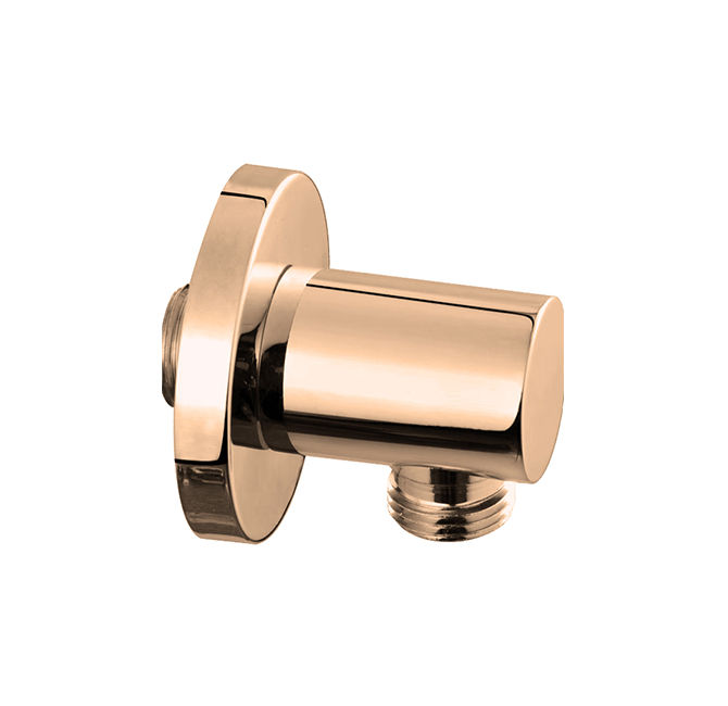 Devario Premio Shower Outlet Elbow Round Brass -Rose Gold