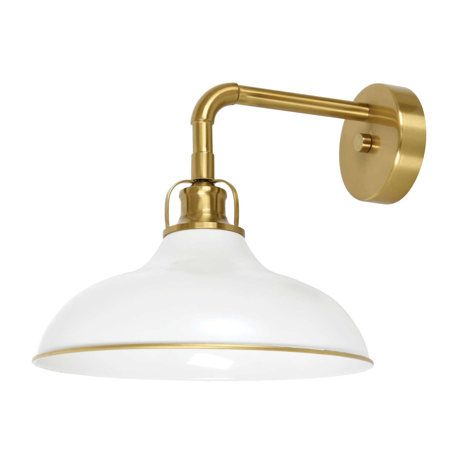 Zebbies Lighting Kingston White and Champagne Gold Wall Light