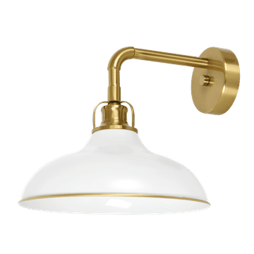 Zebbies Lighting Kingston White and Champagne Gold Wall Light