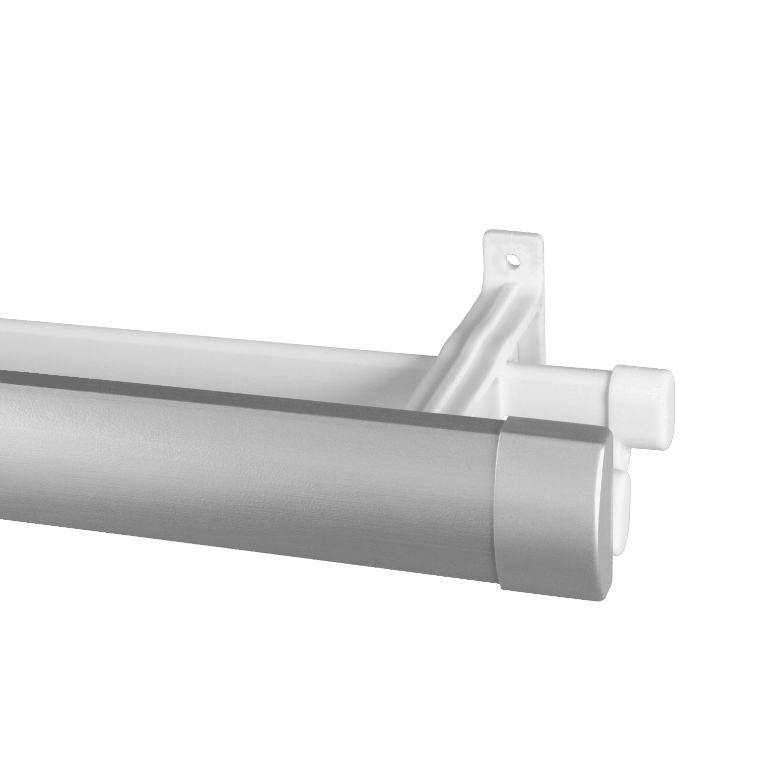 40mm PELMET ROD & DOUBLE TRACK 1.5M - SILVER