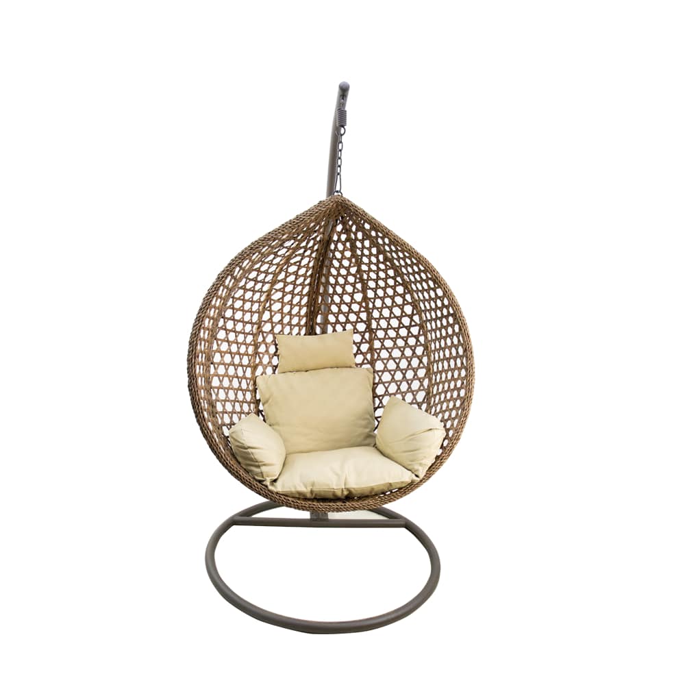 Swinging Chair with Cushions - Brown