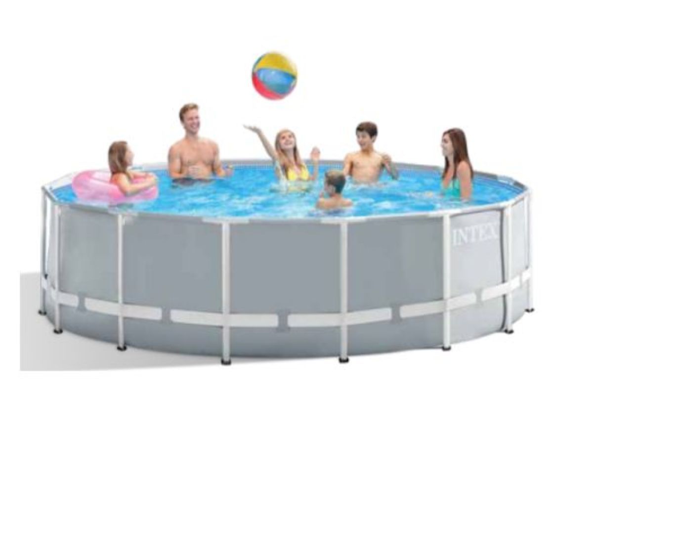 INTEX Round Metal Frame Above-Ground Pool – Family Edition-3.66mx0.76m