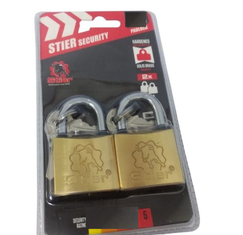 Stier 32mm Solid Brass Padlock - 2 Pack