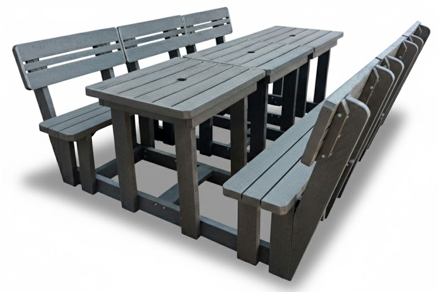 Recycled Plastic Picnic 3 piece set 6-Seater XXL Plus Backs