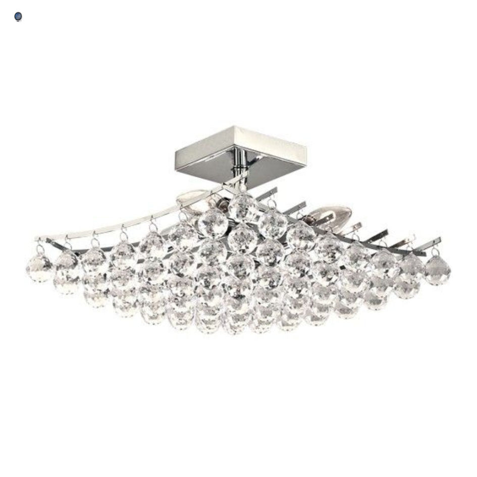 Polished Chrome with Acrylic Crystals