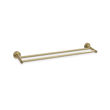 TBG029- Brushed Gold Double Towel Rail