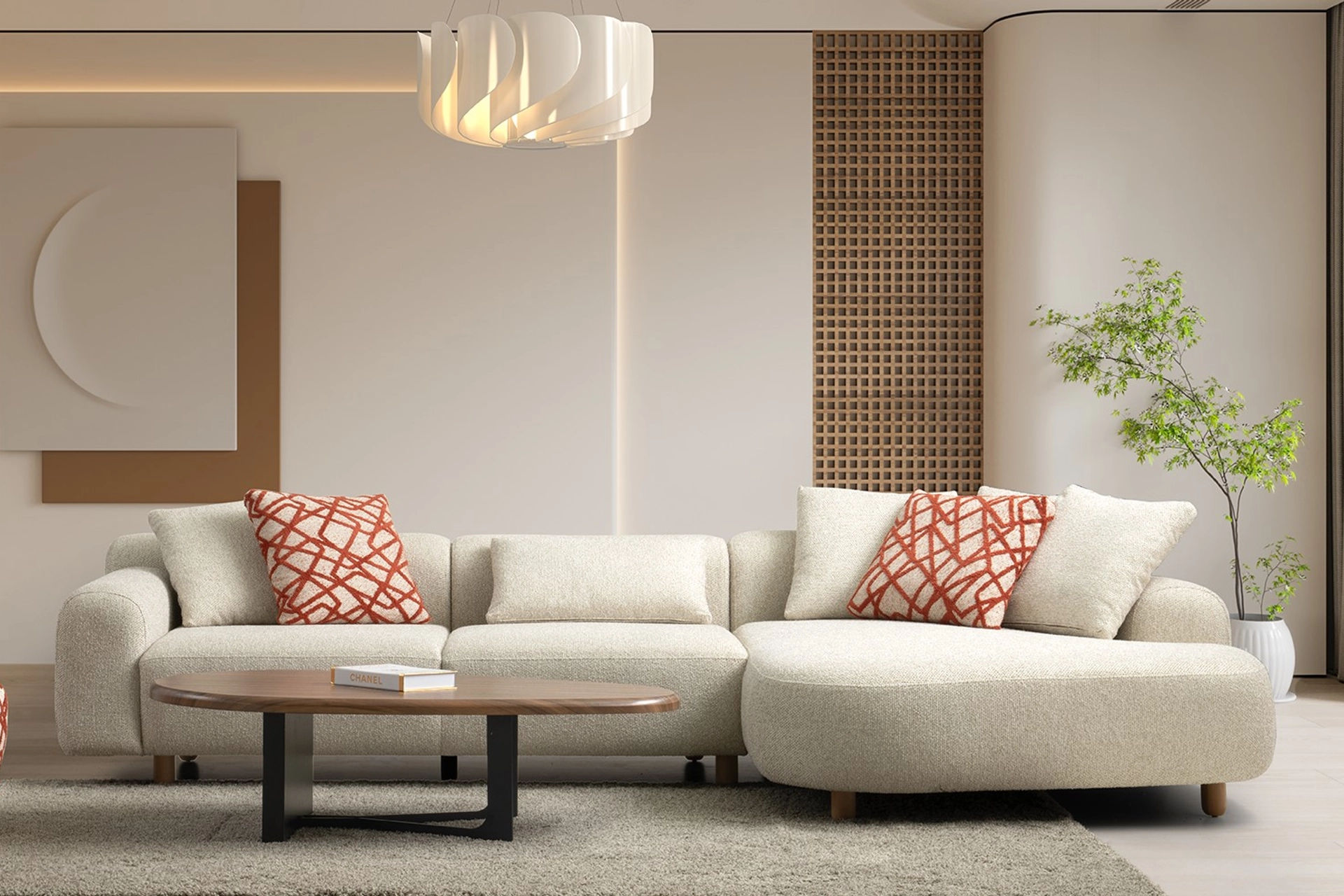 Stone corner sofa