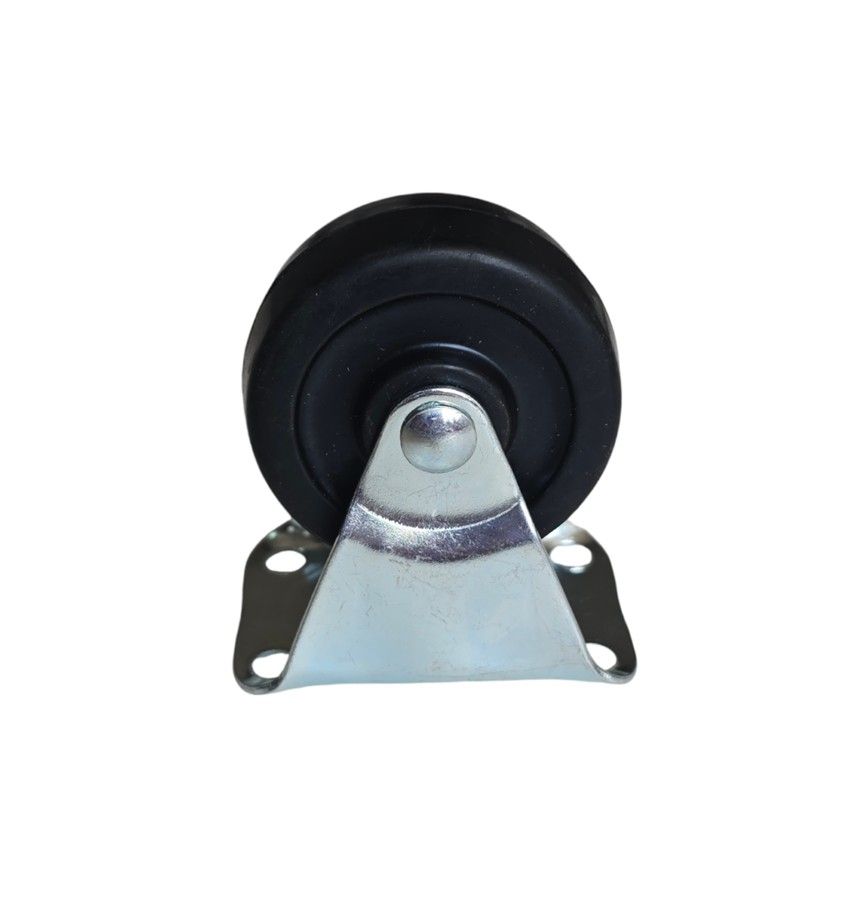 Trolley Wheel - Castor Wheel Rubber 50mm - Fixed