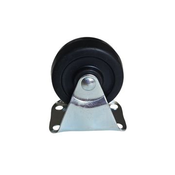 Trolley Wheel - Castor Wheel Rubber 50mm - Fixed