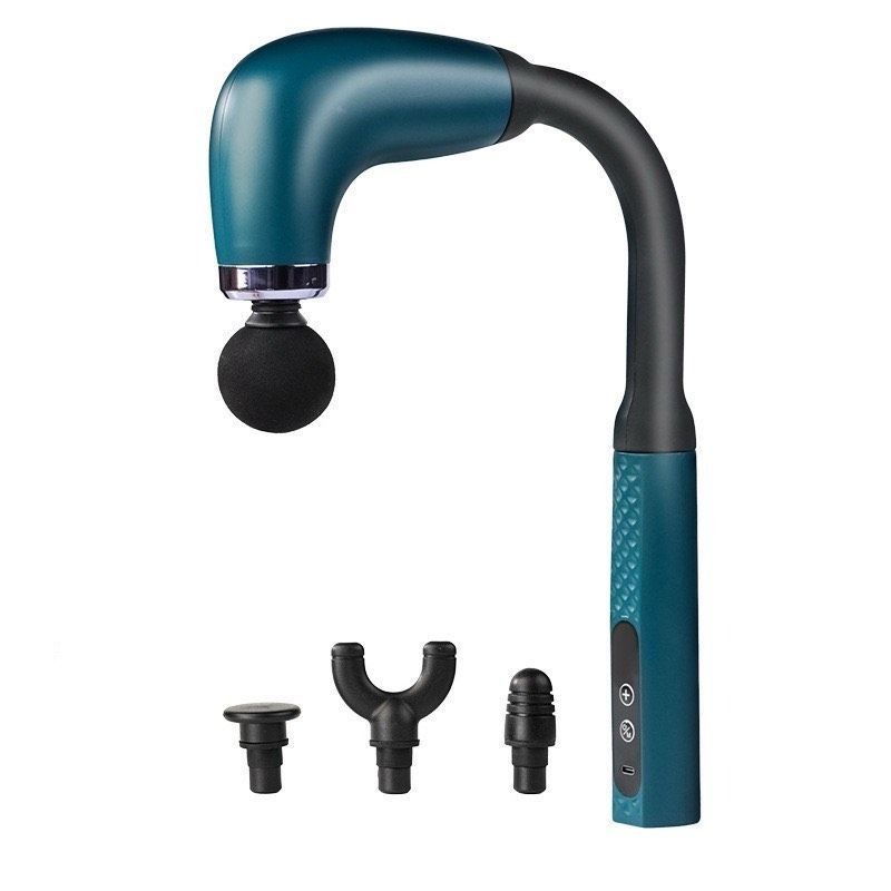 Massage Gun with Upgraded Extension Handle Deep Tissue Back Massager-Green
