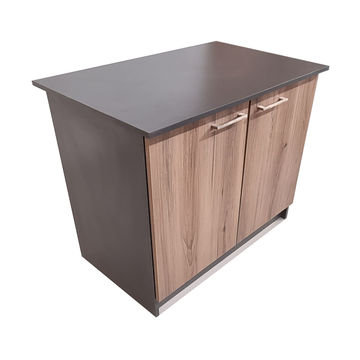 London 90cm 2 Shelf - 2 Door - Storm Grey & Sahara