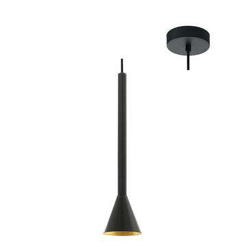 Cortaderas - 1 Light - Pendant - 85mm - Black/Gold