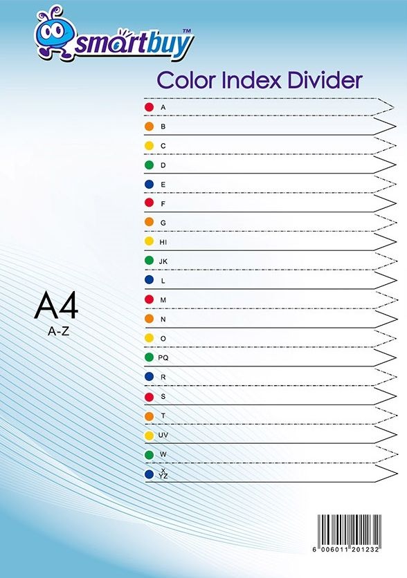 PVC Index Divider A-Z Printed - 20 Tab