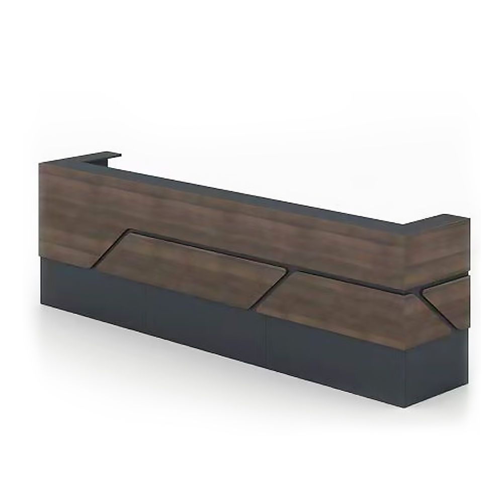 GOF Furniture - Cambridge Reception Counter, Dark Brown