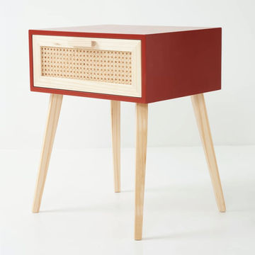 Kiweyo One Drawer Side Table - Red Oxide