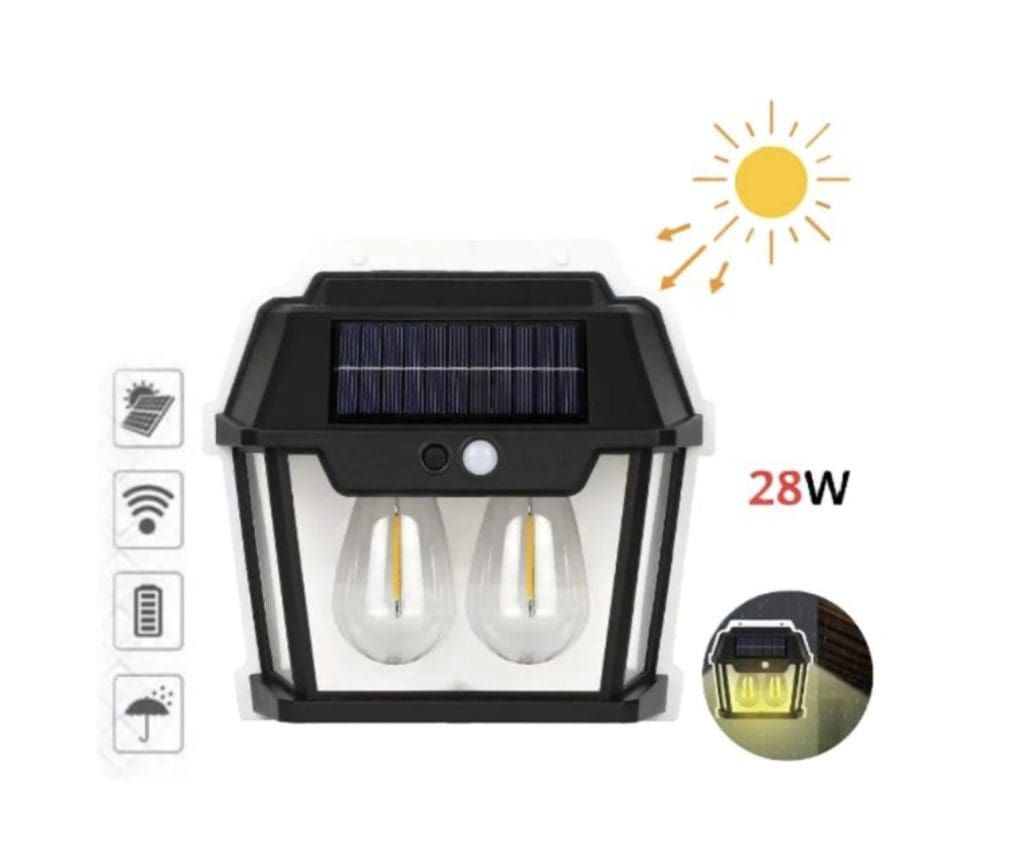 Solar Motion Sensor Wall Lamp – Dual Light, Waterproof & Energy-Saving