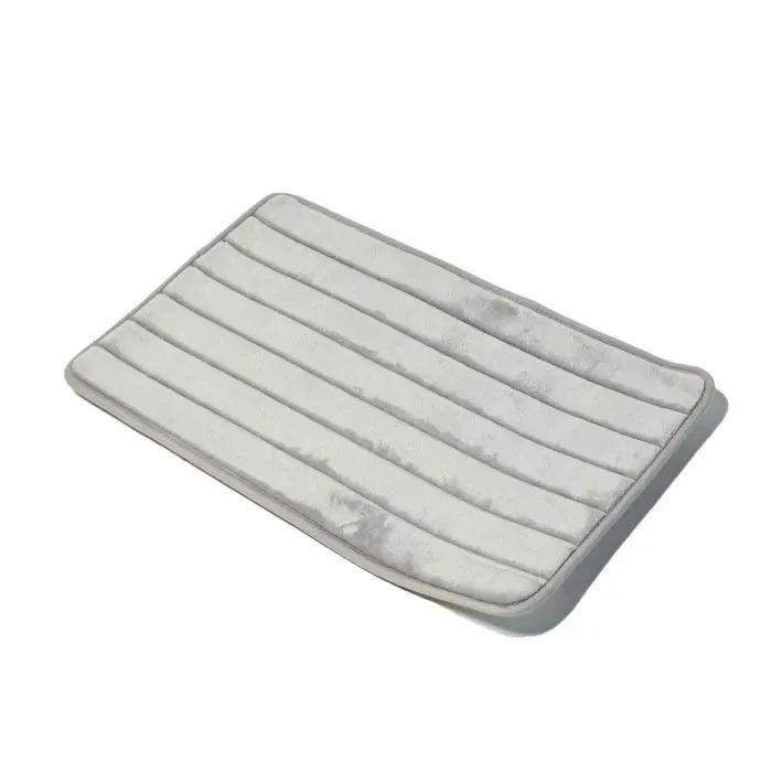 Woodly Bath Mat, Memory Foam, Grey, 600mm x 400mm