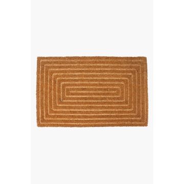 Coir Maze Door Mat – 45x75cm Natural Geometric Welcome Mat