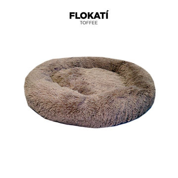 Toffee Long-Fur Fluffy Flokati Medium 70cm IREMIA Dog Bed