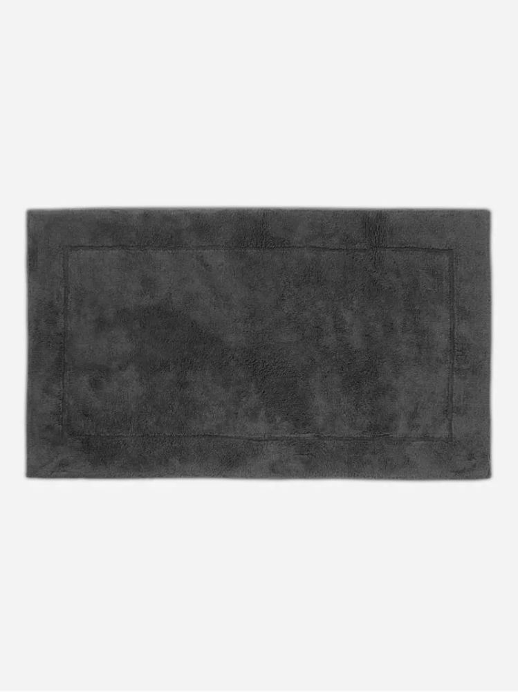 Cotton Bath Mat Large 70 120cm Charcoal – 100% BCI Cotton Absorbent Bathroom Mat