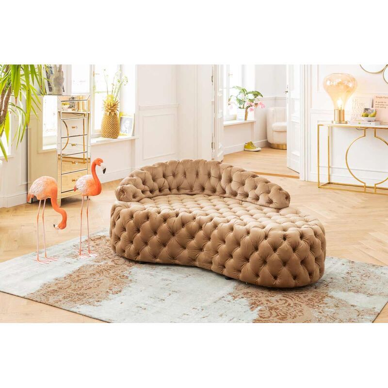 Santa Barbara Velvet Sofa,Beige