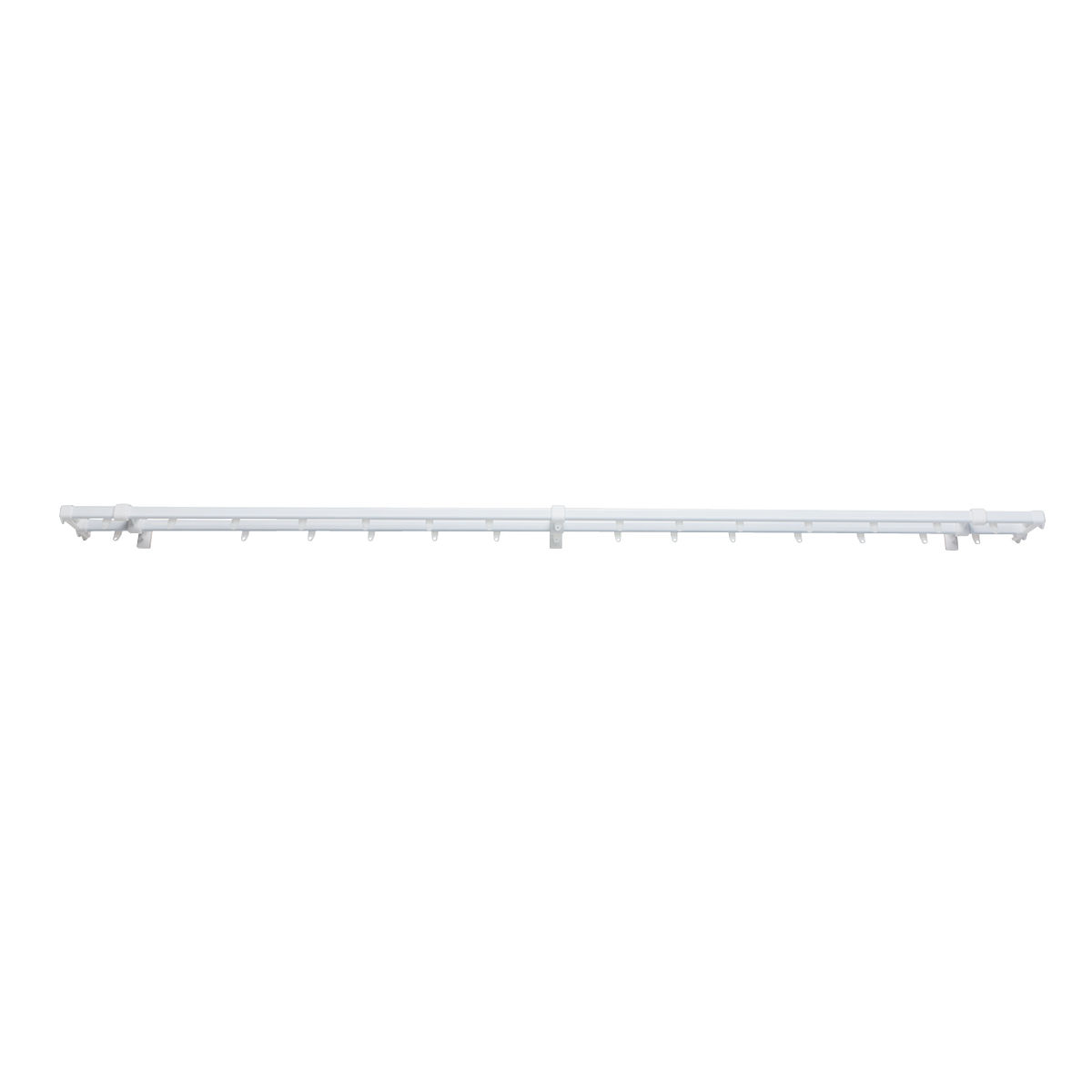 Curtain Track C-Steel Double White 2.0 m