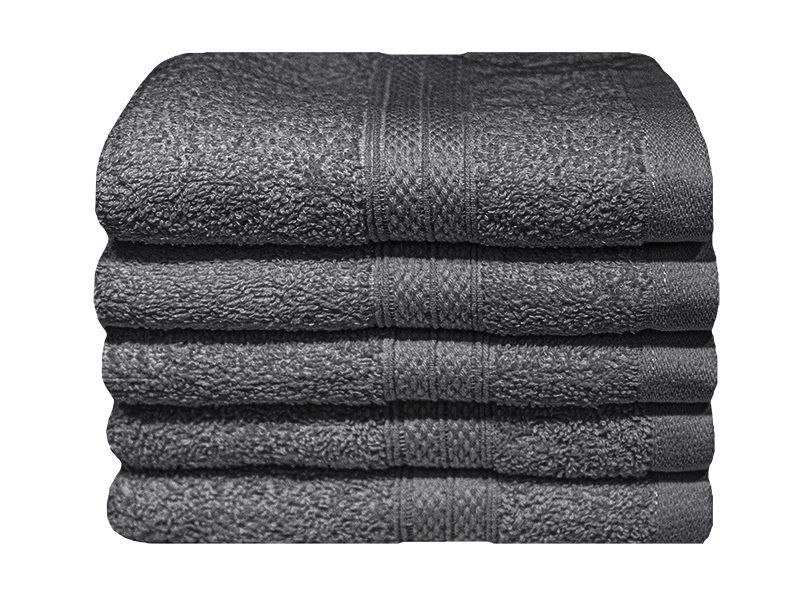 Bunty's Plush 450GSM 30x50cms Guest Towels-05 Pc Pack-Castle Rock