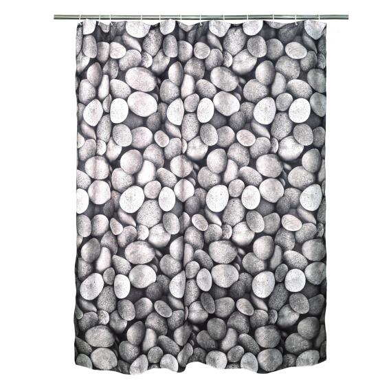 Sensea Shower curtain Stone Pattern Grey W180cmxH200cm