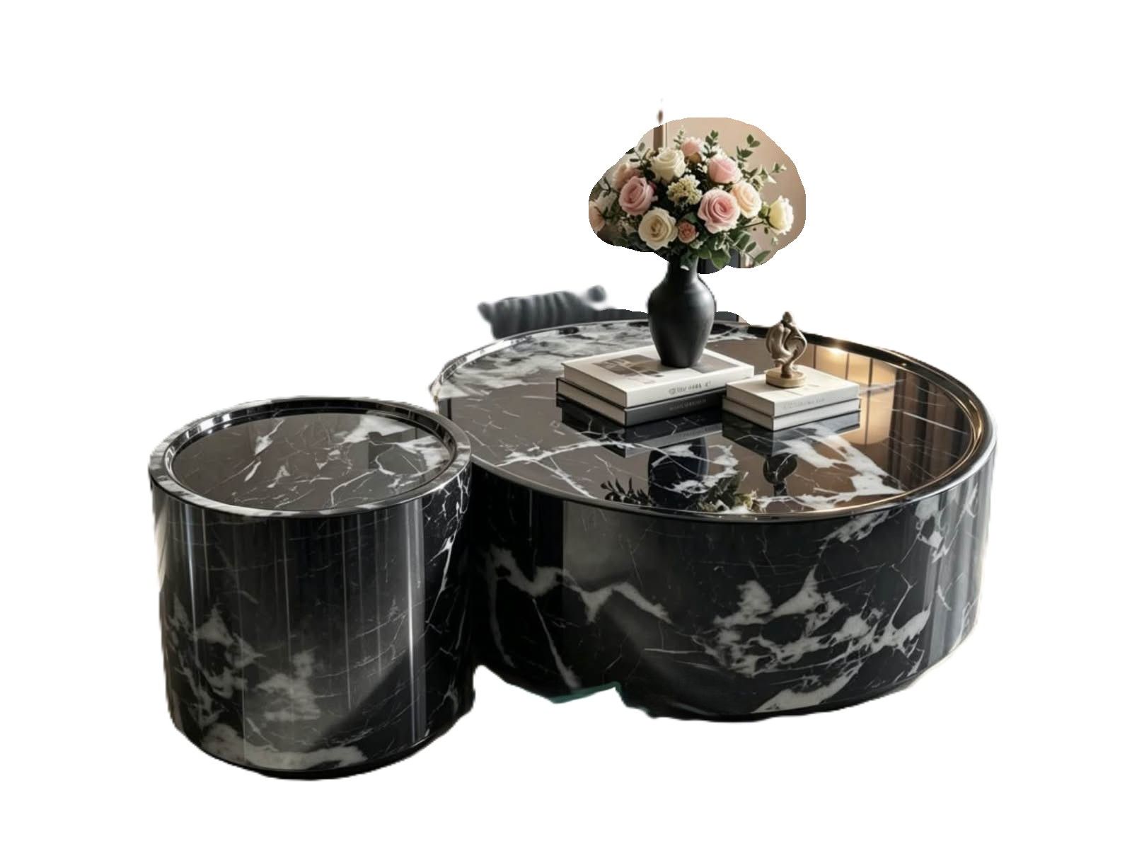 LBM FURN-Set of 2 Italian Round Coffee Table