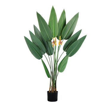 HouzeComfort Artificial Strelitzia Flower Indoor and Outdoor Decor Plant