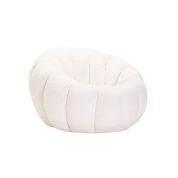 Vividitto - Lajwatti Fleece Fabric Chair - Cream