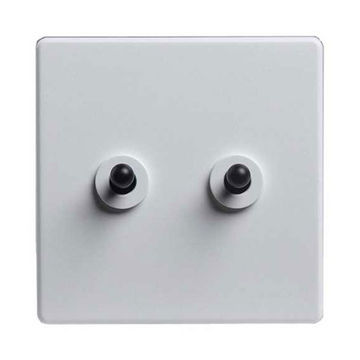 Classic White with Black Toggle, 2 Lever