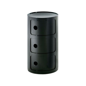 3 Tier Rounded Cabinet – Detachable Round Nightstand & Lightweight End Table with Storage