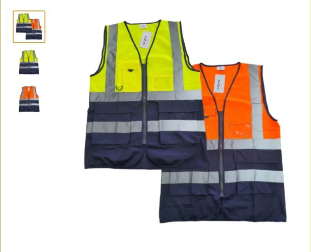 Two-Tone Signaling Vest c/w Zip & ID Pouch