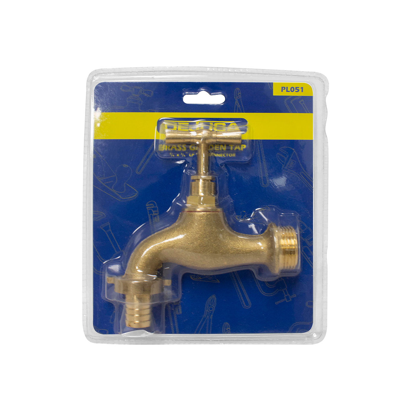 Dejuca - Garden Tap - Brass - Lp - 3/4 X 3/4 Inch - 1/2 Inch Conn.