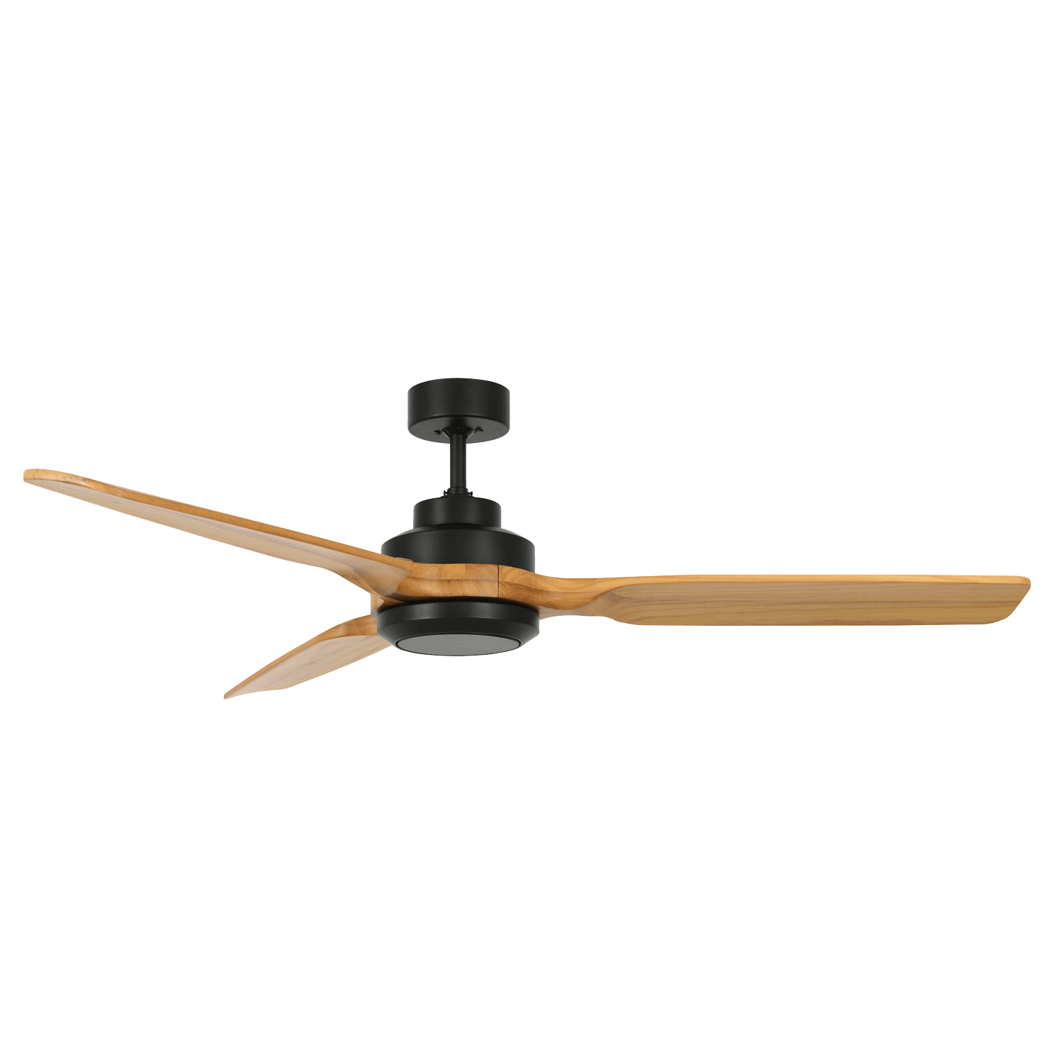 Zebbies Lighting Cardinal Black 80W Remote Controlled Ceiling Fan with Warm White LED