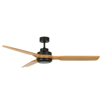 Zebbies Lighting Cardinal Black 80W Remote Controlled Ceiling Fan with Warm White LED