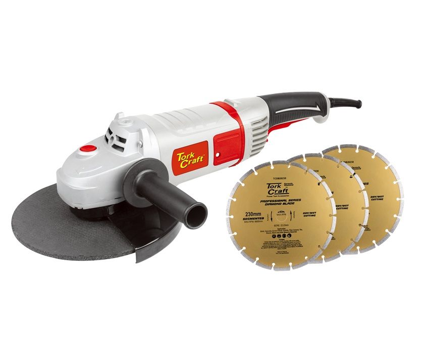 Angle Grinder Tcag0230 C/W Diamond Blade Seg Tcdb20230-3P