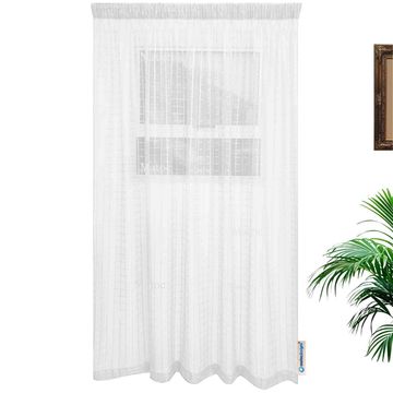Matoc Designs Curtain - Grid Voile White -Taped - 230cm W x 250cm H