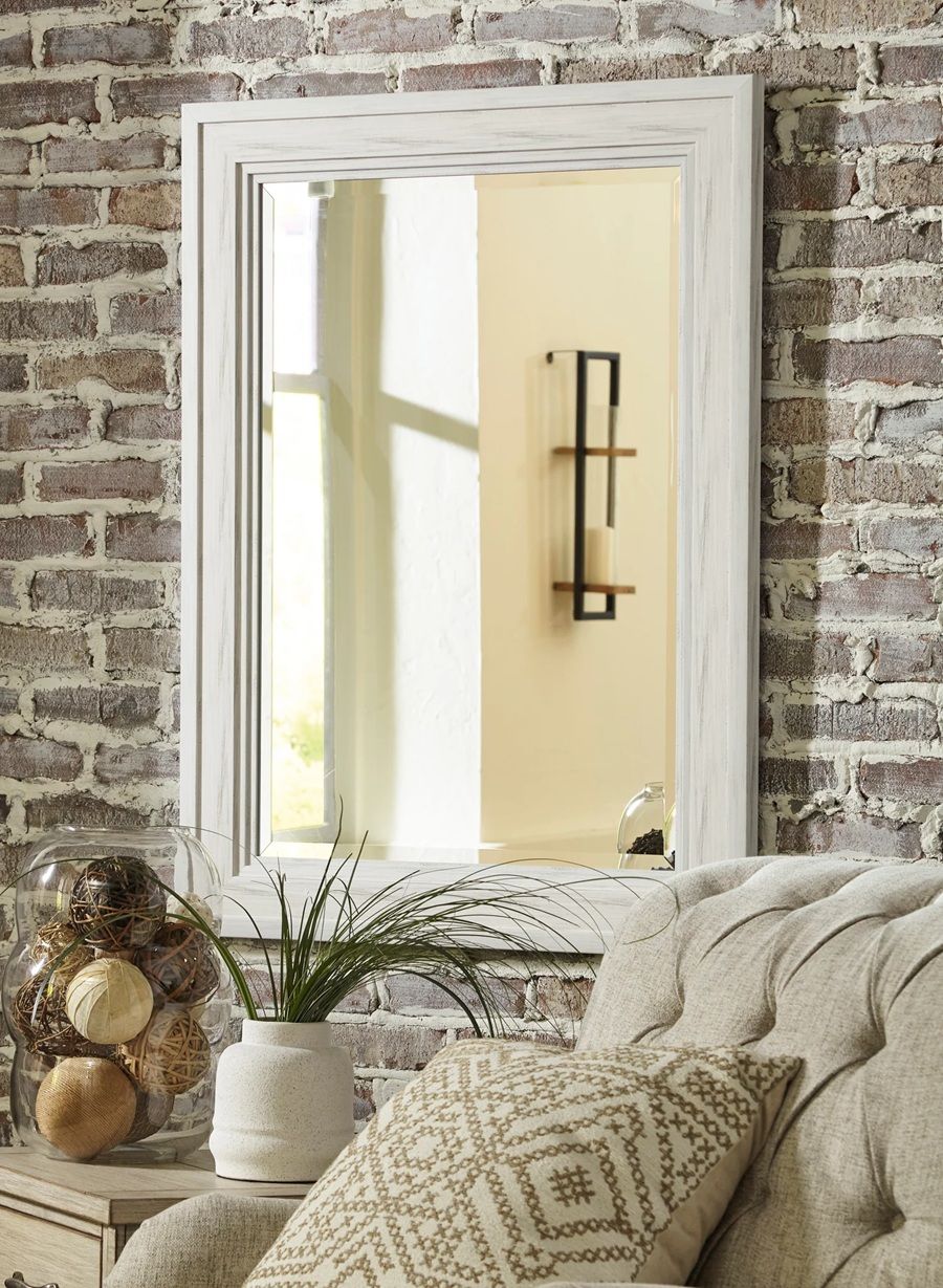 Paramount Mirrors & Prints - The Tide Mirror - Sandstone White