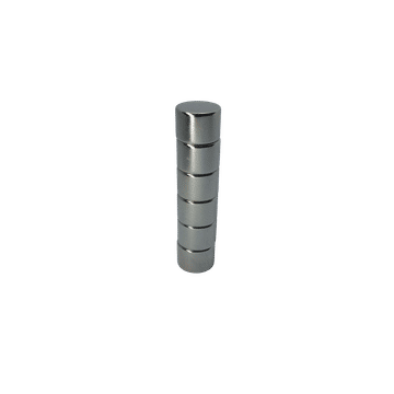 Rare Earth Disc Magnet 10x7mm N42H - 6 Pack