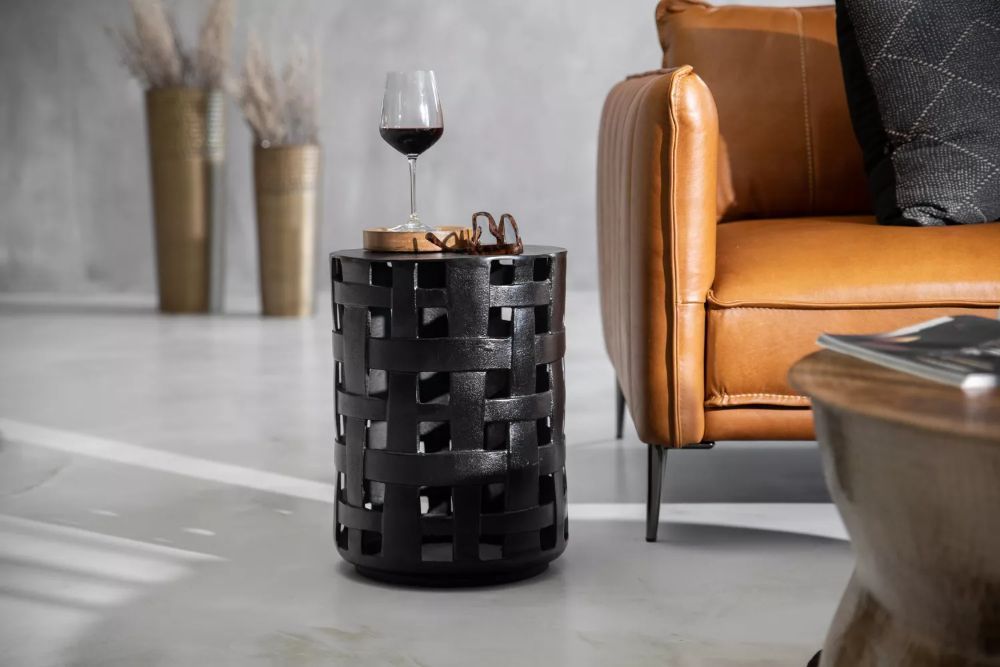 Aluminium Side Table – Rustic Indian Design Decorative Accent Table
