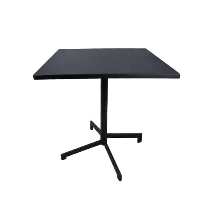 Vividitto -  Square Steel Cafe Table 70cm -Black