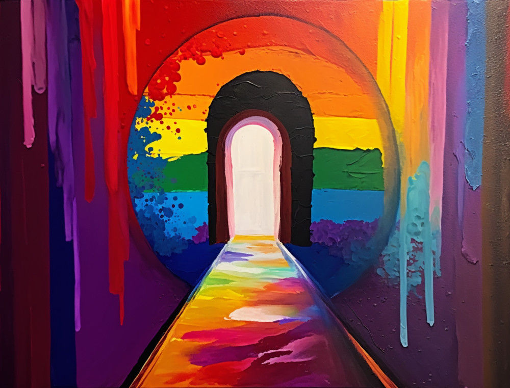 Canvas Wall Art - Safe Haven Acrylic Painting - B1371 - [120 x 80 cm]