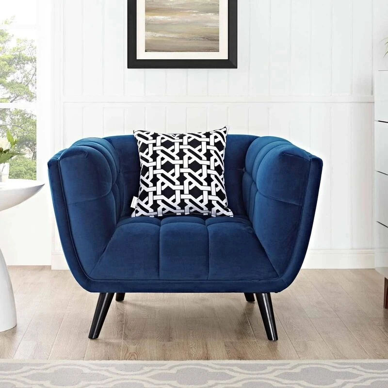 Jenna Armchair Velvet Blue