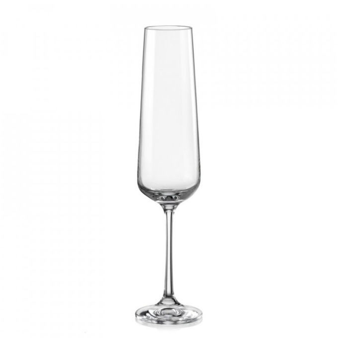Sandra Crystal Champ Flute 200ml - Set of 6