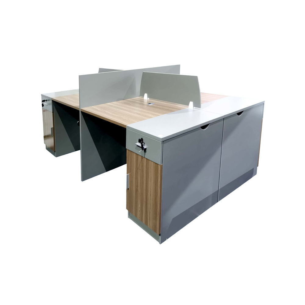 GOF  Furniture - Merge Four Seater Workstation, Walnut