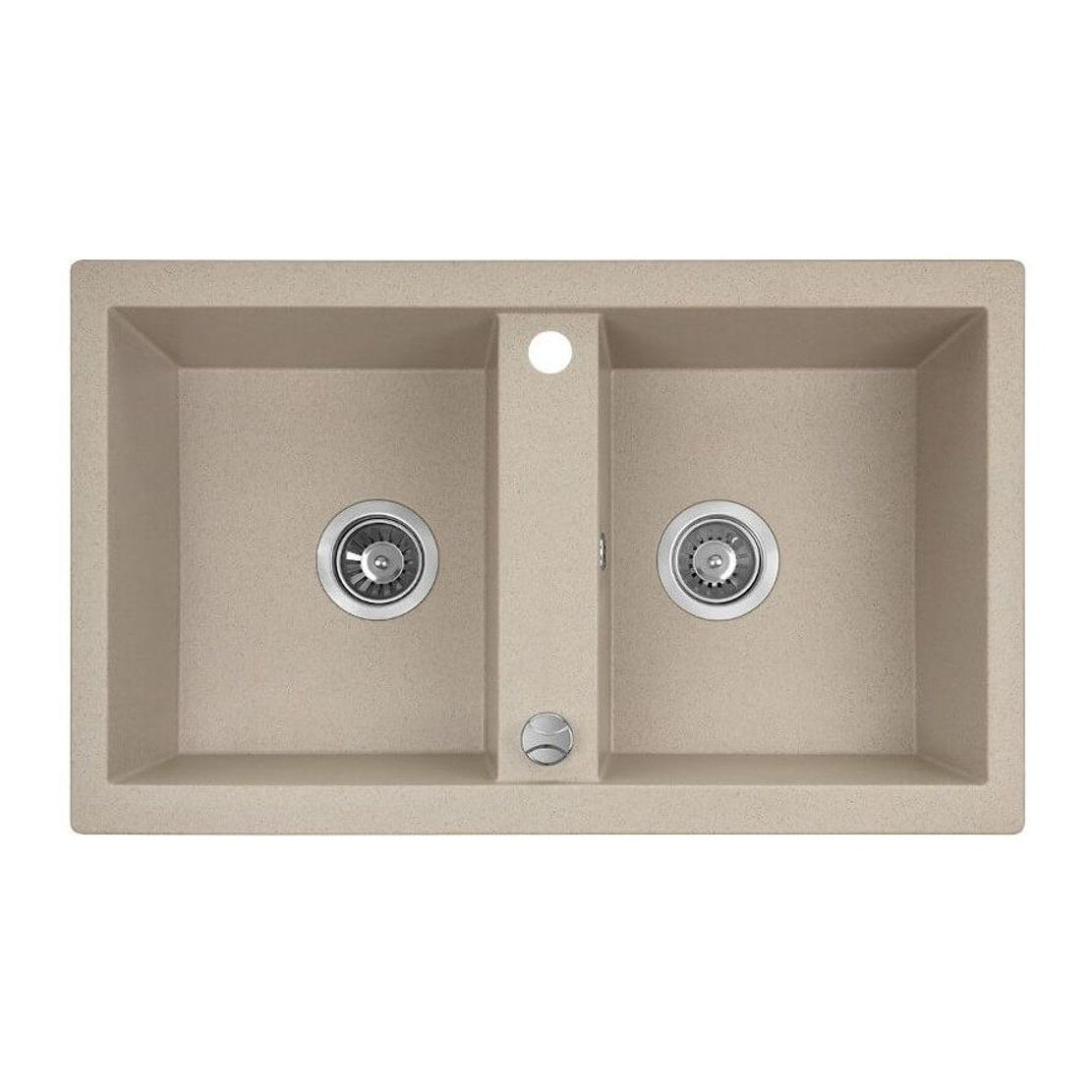 Laveo Barbados 780 Granite Composite Kitchen Sink 2 Bowl - Beige (Beach Sand)