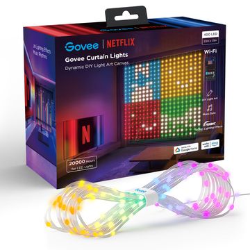 Govee Smart Curtain Light (1.5x2m) NETFLIX - Outdoor IP65 Waterproof, RGBIC Colour