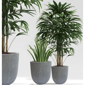 Potsul/weight Groove Set3 Fluted MediterraneanGry